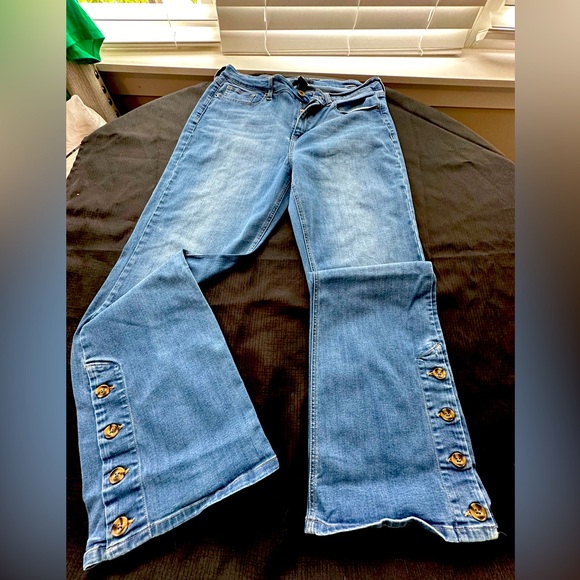 Baccini Denim - Baccini jeans Rare Find! Plus SZ 14 Blue Denim Wide Leg Vintage